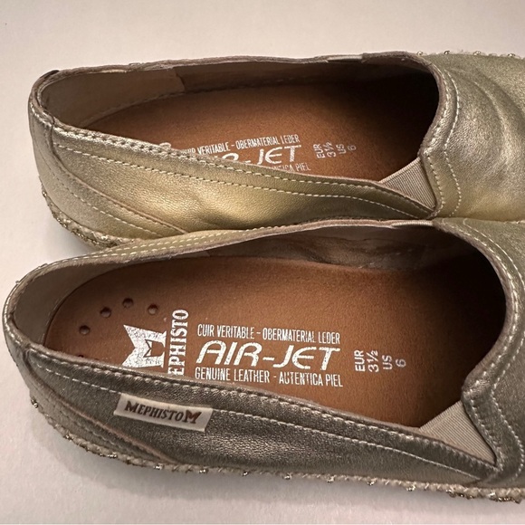 Mephisto Valina Gold Leather Slip On Sneaker - Size 36 US 6 - Picture 3 of 5